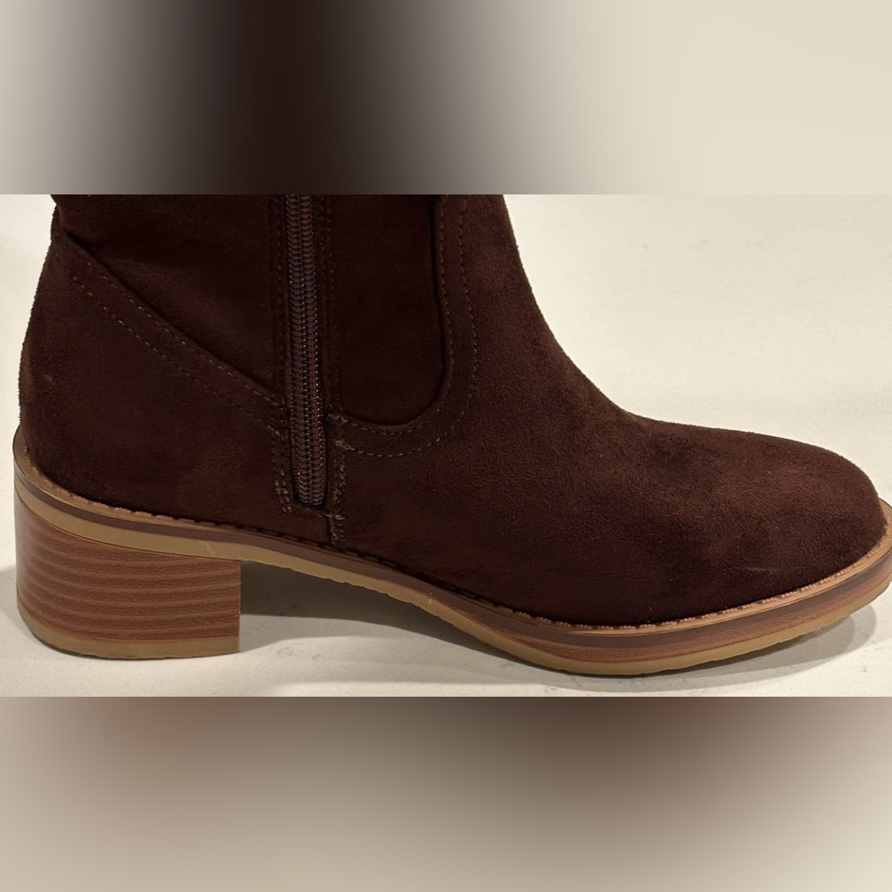 NWOT Seychelles Baylee Knee High Boots Size 5.5 Chocolate Brown Faux Suede - Picture 10 of 13